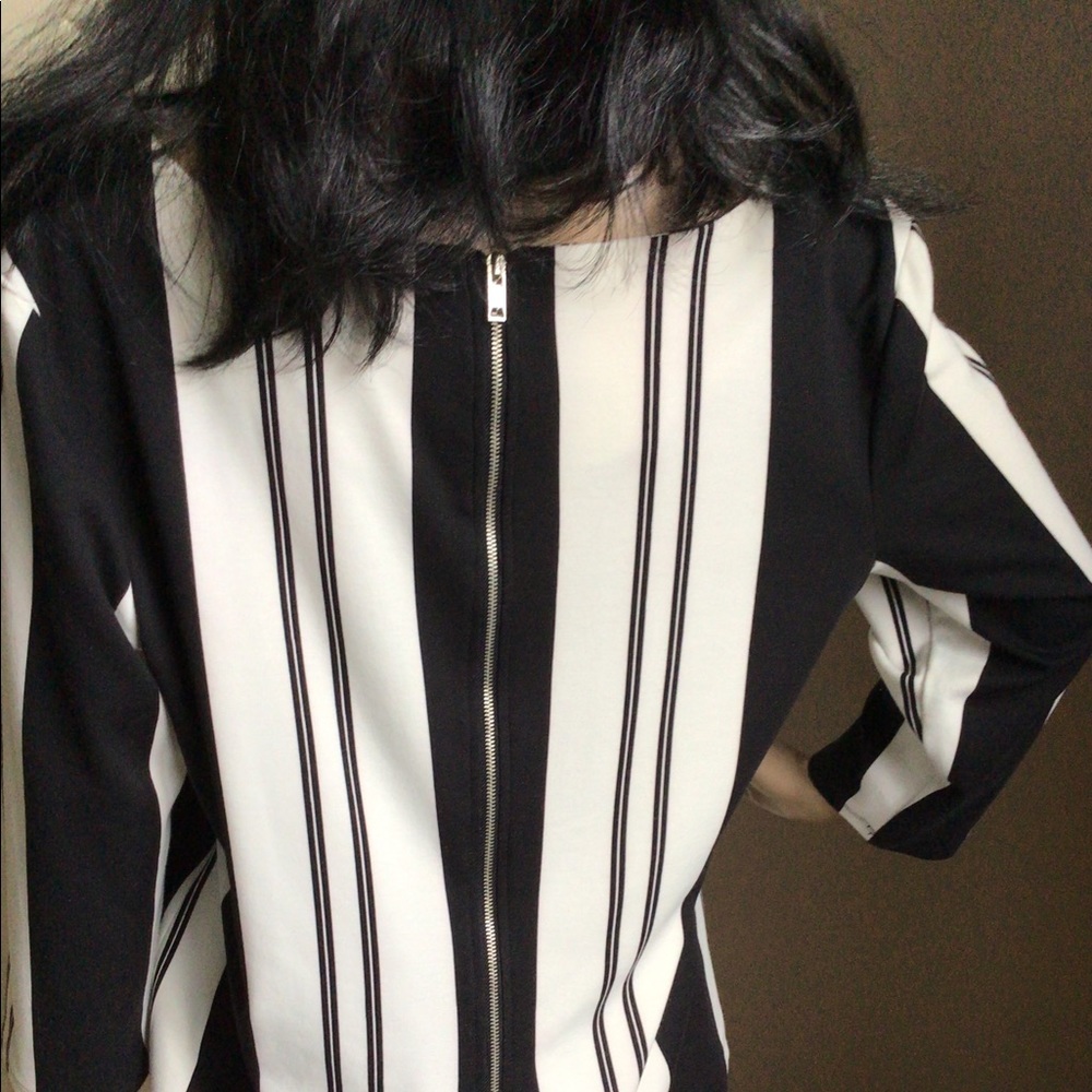 Jules & Leopold Classic Striped Black White Blouse - Picture 4 of 7